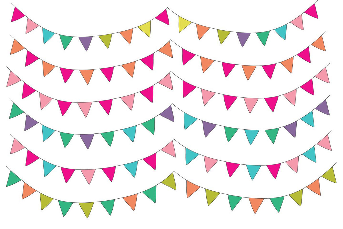 Colorful Bunting Clip Art, an Illustration by Hello Muse Design (Photo 2 of 5)