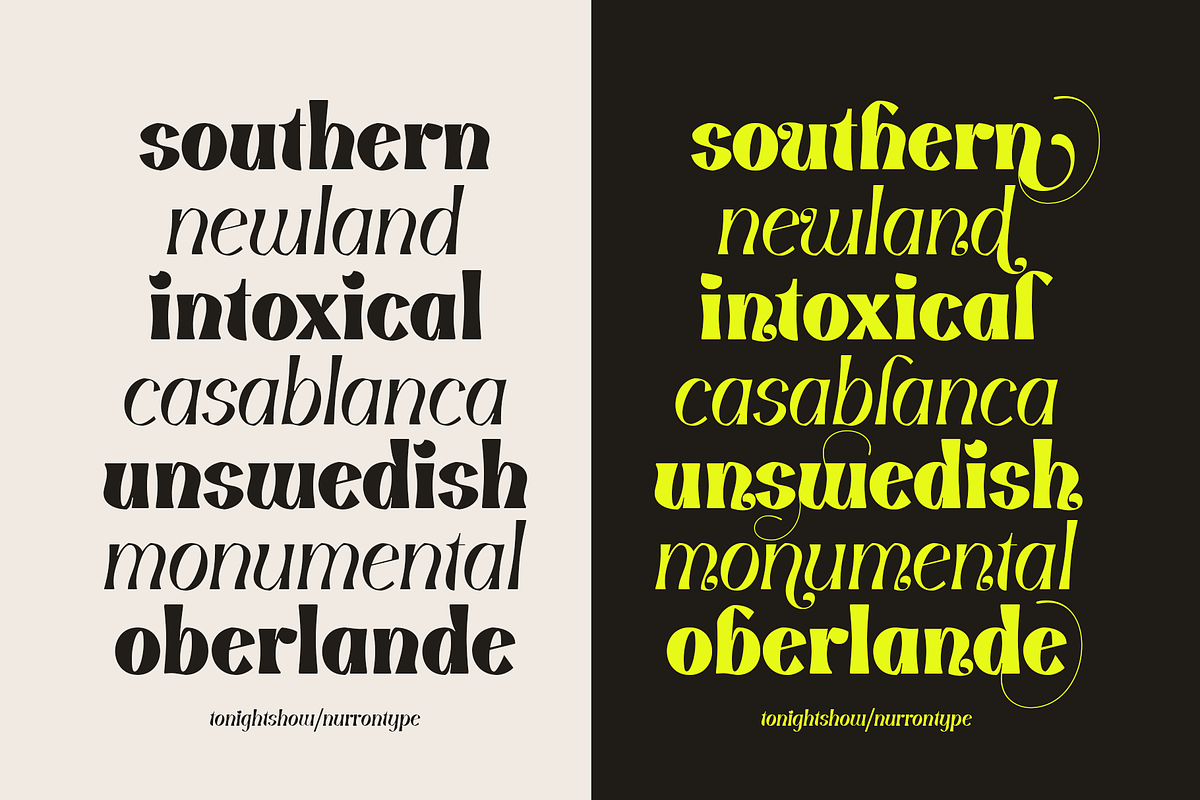 Tonight Show, a Serif Font by nurrontype (Photo 6 of 14)
