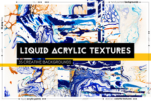 35 blue & golden acrylic backgrounds