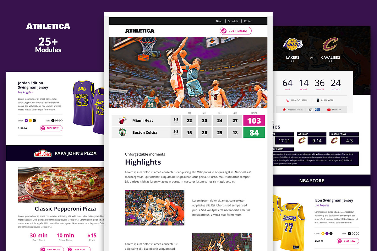 Athletica-1 Email Template + Builder, an Email Template by WEB4PRO (Photo 1 of 4)