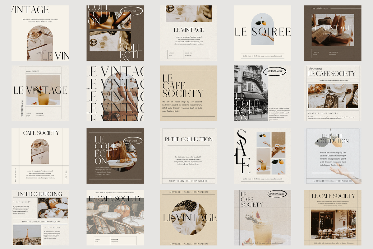 Cafe Society Social Media Templates, a Social Media Template by Le Maison Bohem (Photo 5 of 11)