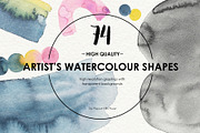 Abstract Watercolour Shapes, a Texture Graphic by Sweet Oh Sour (Thumbnail 1 of 8)