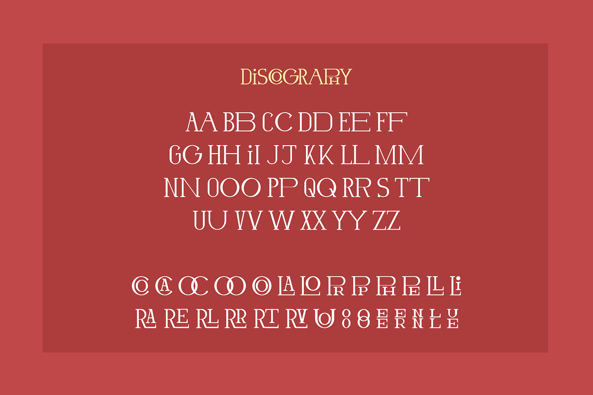 Discography Display Font, a Font by Holt510 (Photo 4 of 8)