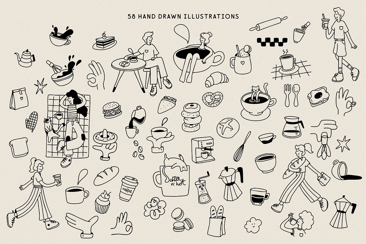 The Coffee Club Illustration Pack, an Object Graphic by CarmineType (Photo 12 of 14)