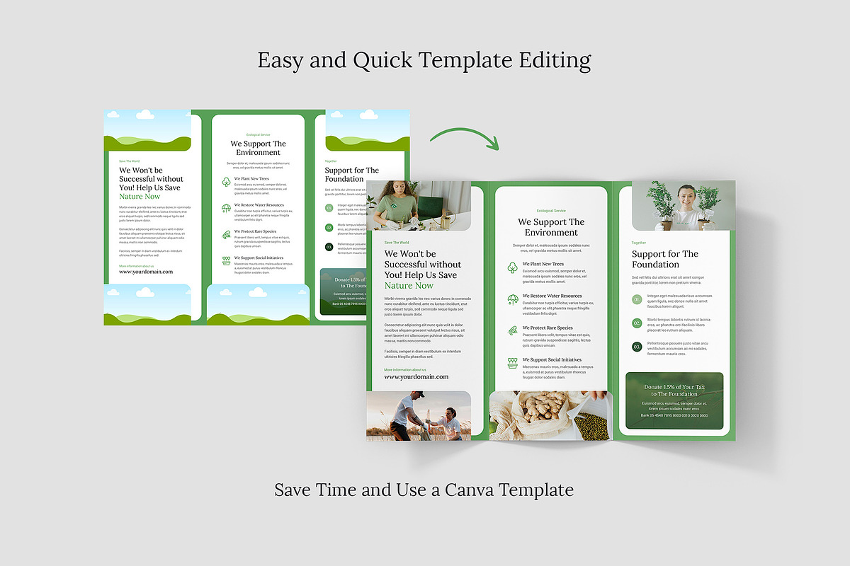 Ecology Brochure Tri-Fold Template, a Brochure Template by artbart (Photo 9 of 9)