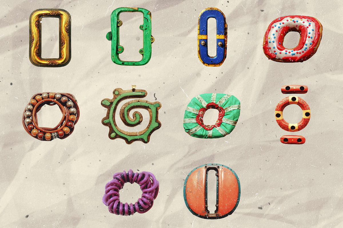 260 Stylized Alphabets (for collage), an Object Graphic by Megan Aili Designs (Photo 16 of 28)