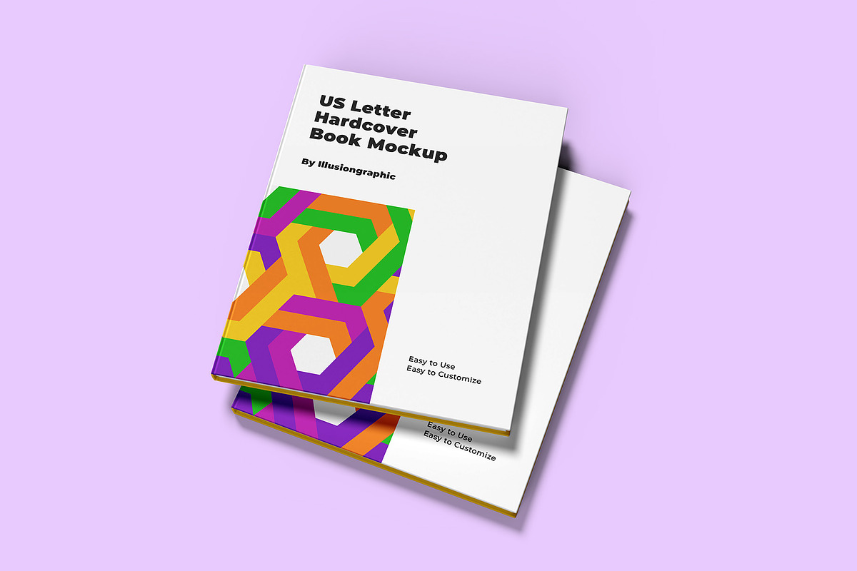 US Letter Hardcover Book Mockup, a Books & Magazine Mockup by Illusiongraphic (Photo 10 of 29)