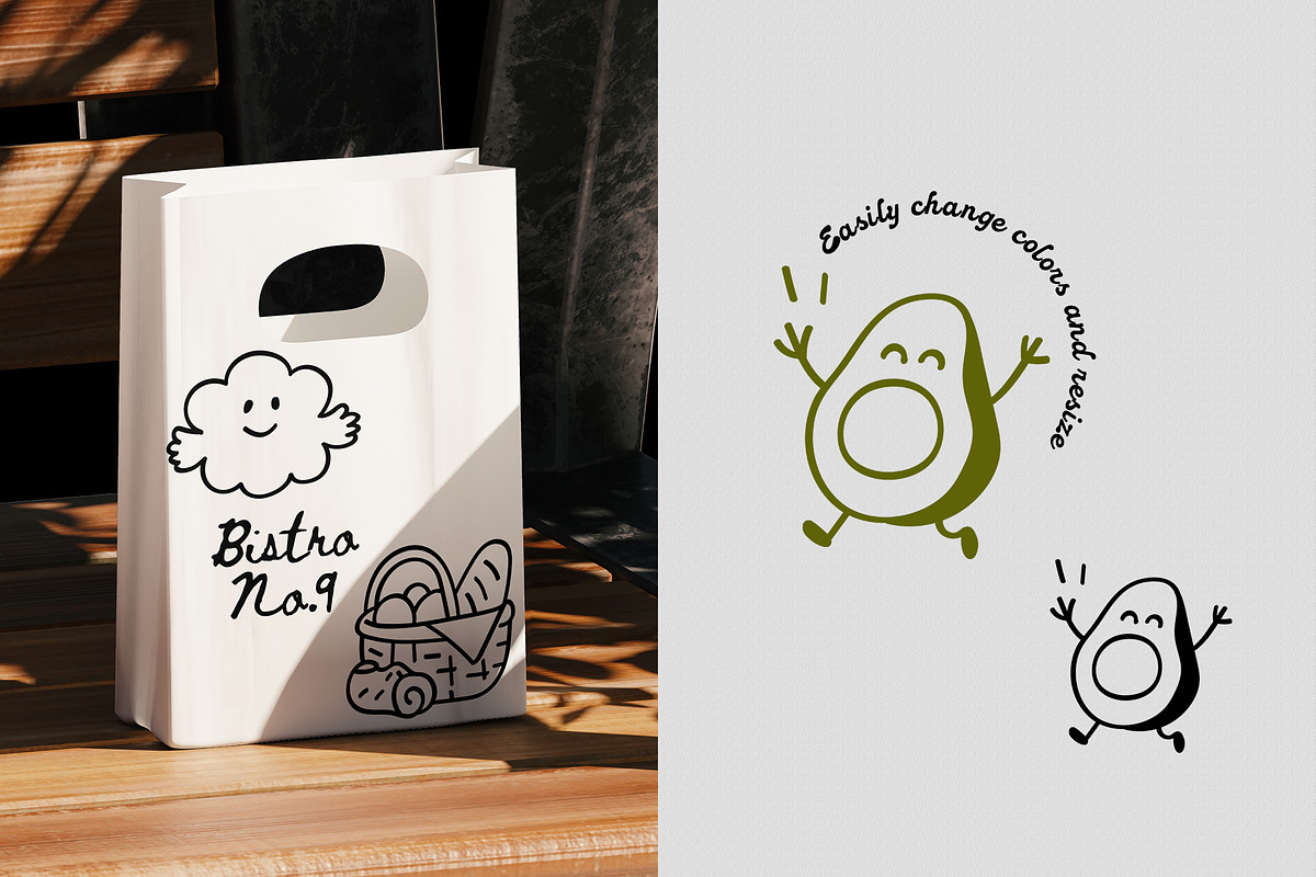 Funny wellness doodles, an Object Graphic by divanovskaya_nv (Photo 7 of 10)