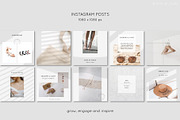Instagram Post & Stories. SHADOWS, a Social Media Template by Mint Air Studio (Thumbnail 3 of 9)