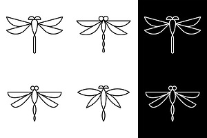 Dragonfly Logo Pattern