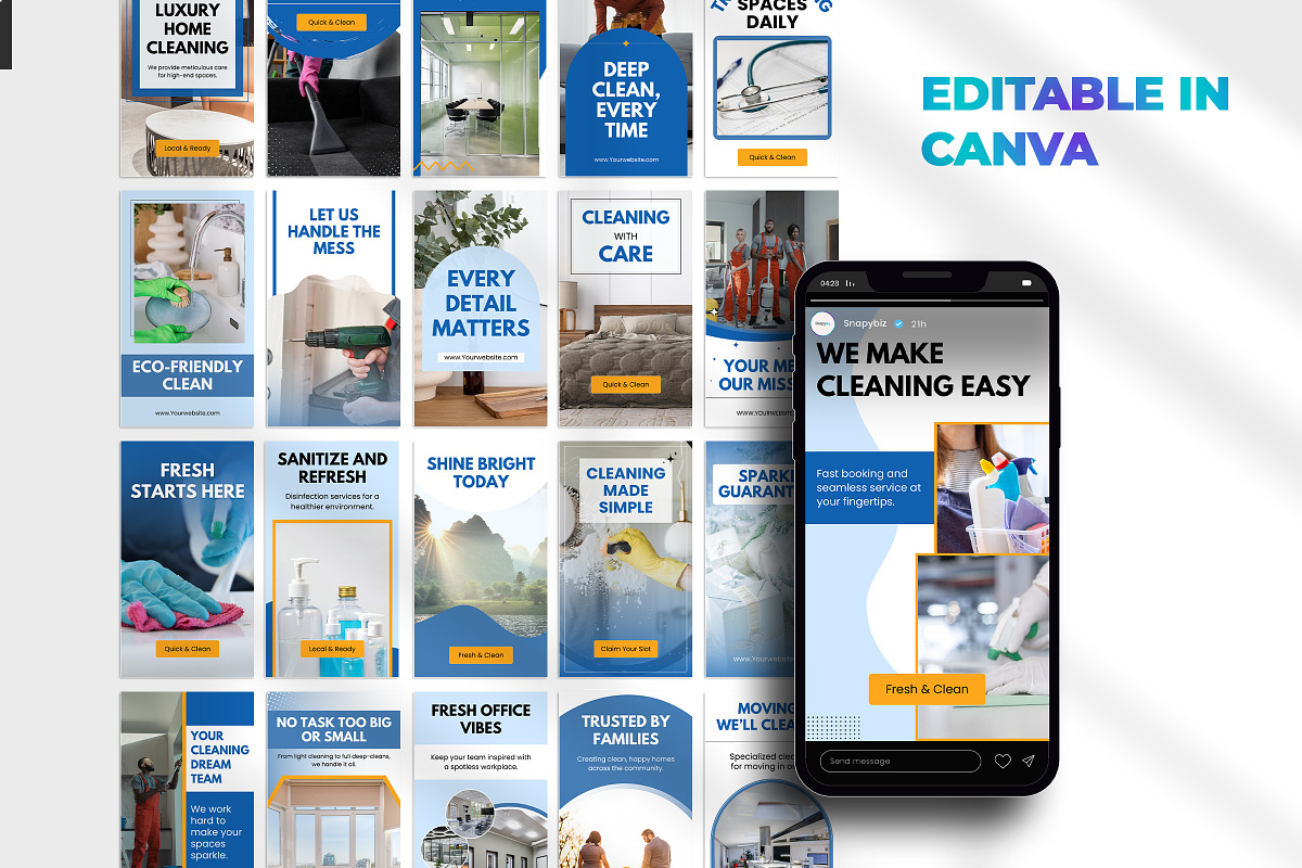Cleaning Business Instagram Story, a Social Media Template by Snapybiz (Photo 2 of 10)