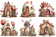 Easter Gnome Gingerbread House Clipa, an Illustration by Daily.Designs (Thumbnail 6 of 8)