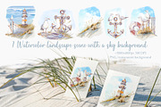 Seaside Memories Watercolor Set, an Illustration by Shabbypie (Thumbnail 5 of 17)