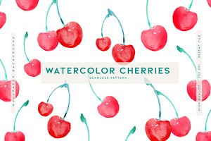 Watercolor Cherries