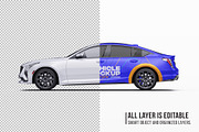 2025 Luxury Sport Sedan Set, an Advertising Mockup by Halal Graphic Studio (Thumbnail 5 of 12)