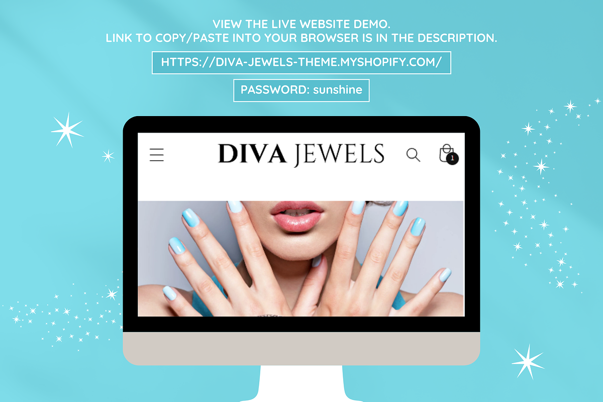 Jewelry Shopify Theme, a Shopify Template by SunshineStudioBoutique (Photo 4 of 10)