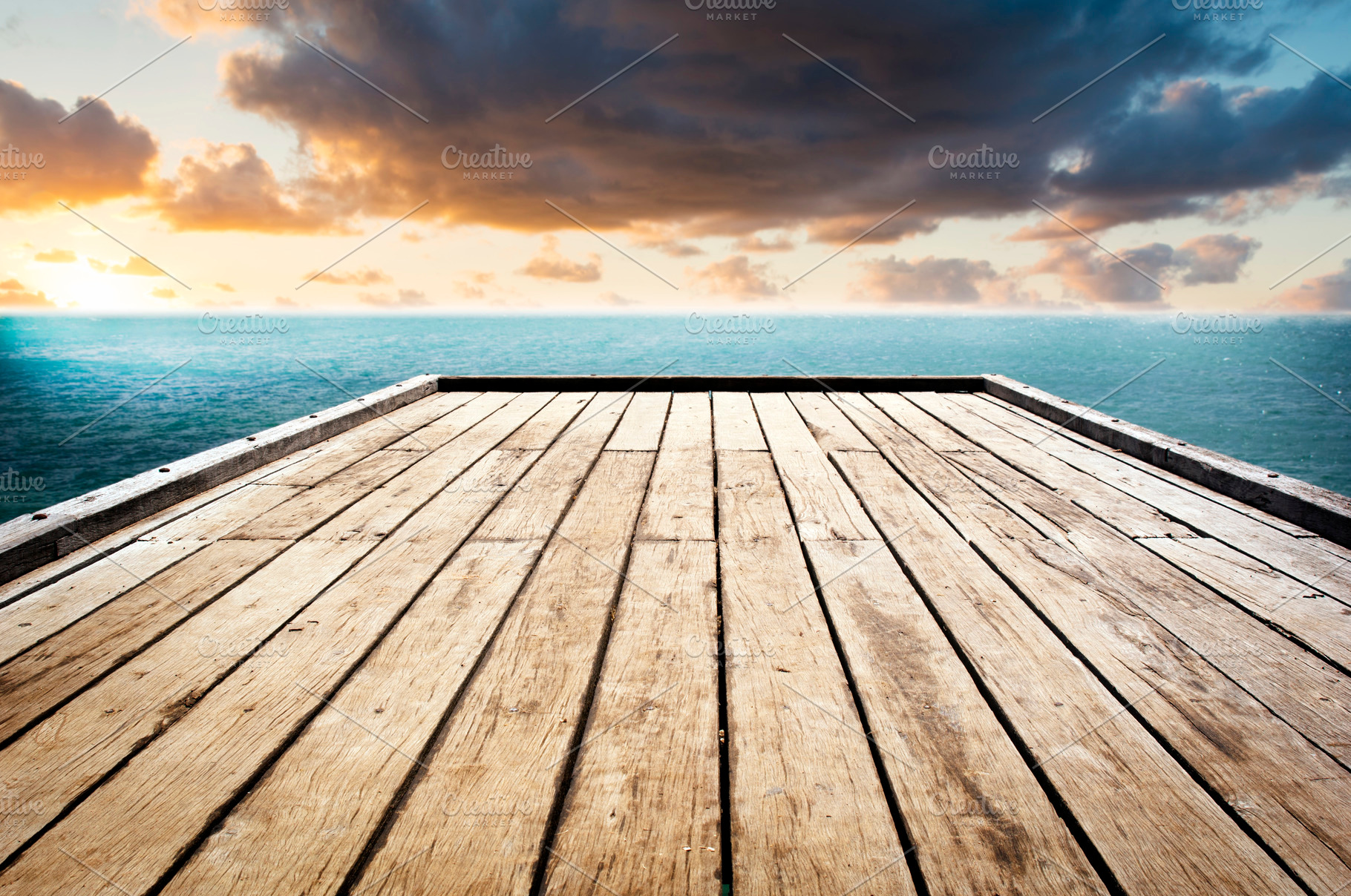 Wooden Boards Sky Background, a Background Photo by THP Creative