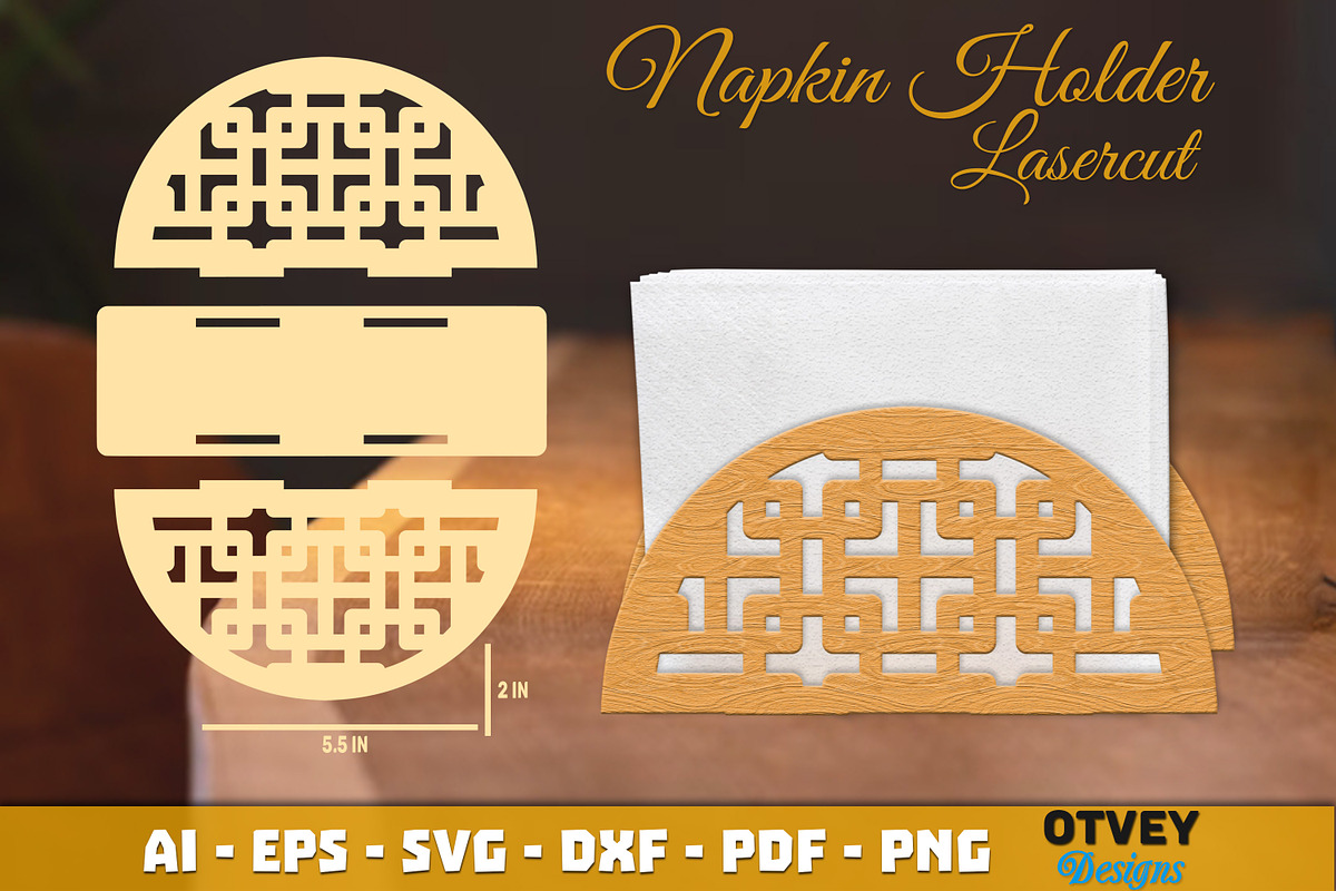 Rattan Napkin Holder Lasercut BUNDLE, an Object Graphic by OTVEY DESIGN (Photo 7 of 13)