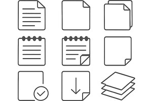 Vector illustration of line icons, an Illustration by ZinetroN