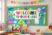 Cute Classroom Decor Bundle, an Education Illustration by C Design Studio (Thumbnail 2 of 15)