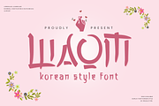 Waom - Korean Style Font, a Handwritten Font by productype1 (Thumbnail 1 of 11)