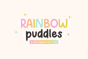 Rainbow Puddles Handwritten Font