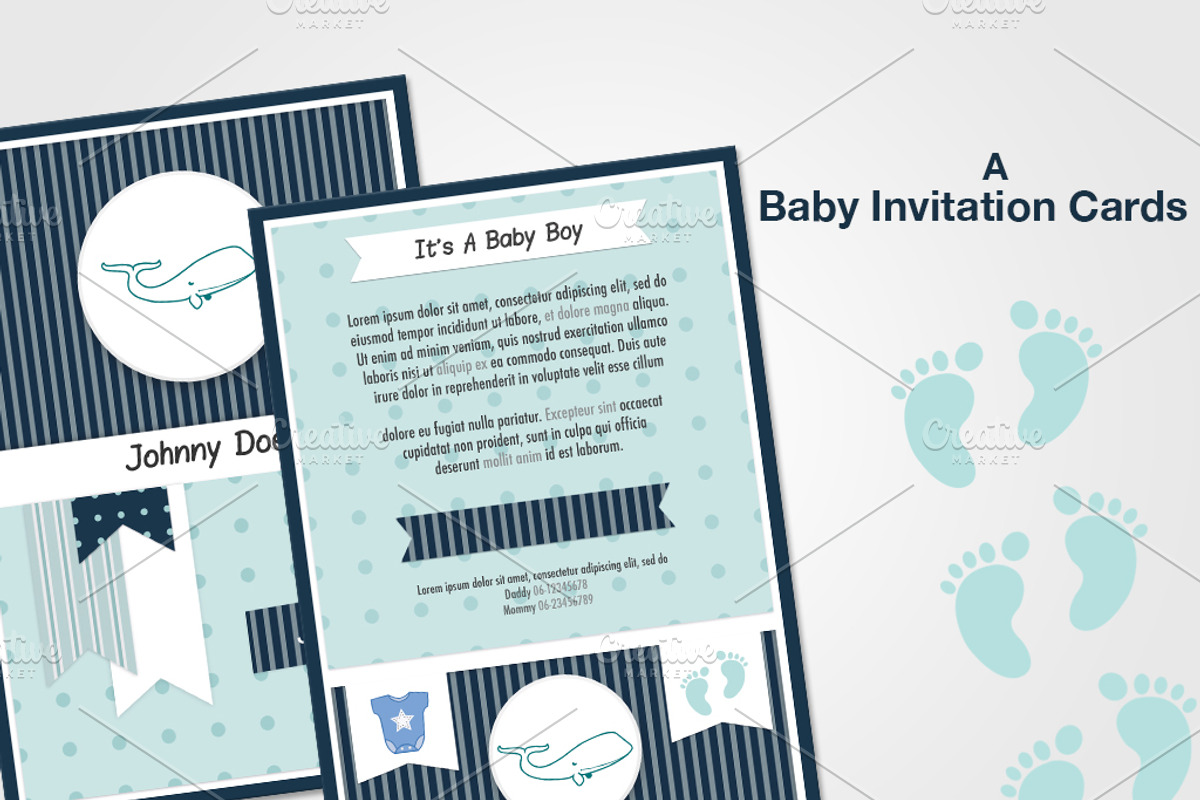 Baby Invitation Card, an Invitation Template by Creative Moments (Photo 1 of 2)