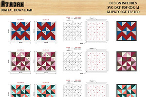 24 Barn Quilt Patterns, Quilt Blocks