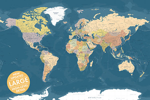 Vector World Map - Large&Detailed