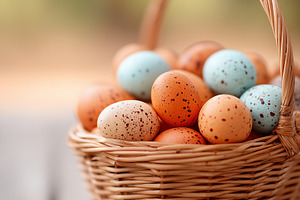 Colorful speckled Easter eggs in, a Holiday Photo by MistyDay