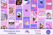 Retro Instagram Story Template Canva, a Social Media Template by Boltik Studio (Thumbnail 1 of 8)