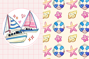 Coastal Beach Clipart, a Decorative Illustration by TheClipAtelier (Thumbnail 3 of 3)