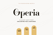 Operia – Serif Ligature Font, a Font by Monogram World (Thumbnail 1 of 20)