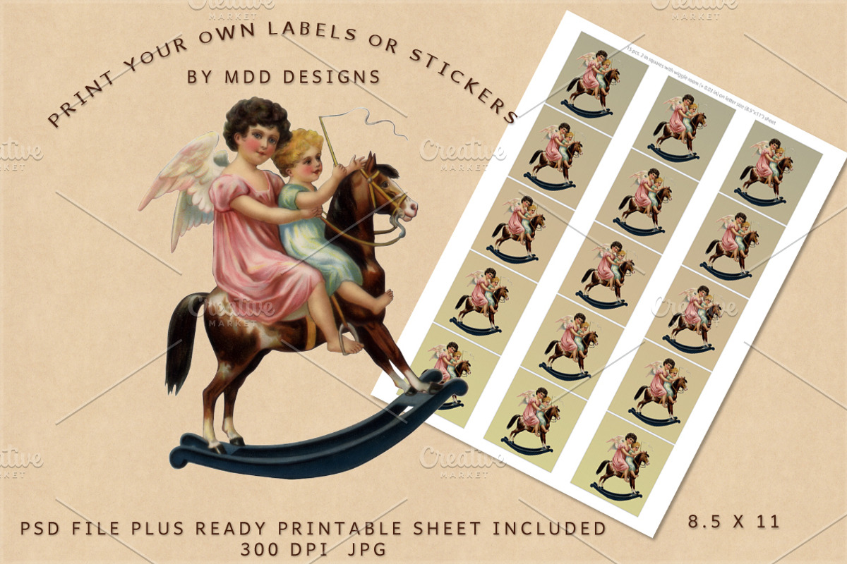 Holiday Printable Label Sheet, an Illustration by MDD Designs (Photo 1 of 2)