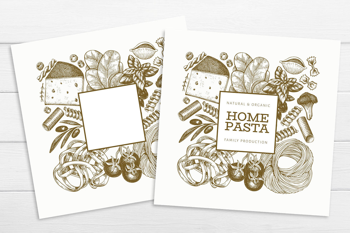 Pasta & Additions Vector Collection, a Food Illustration by Lubov Illustrations Shop (Photo 4 of 8)