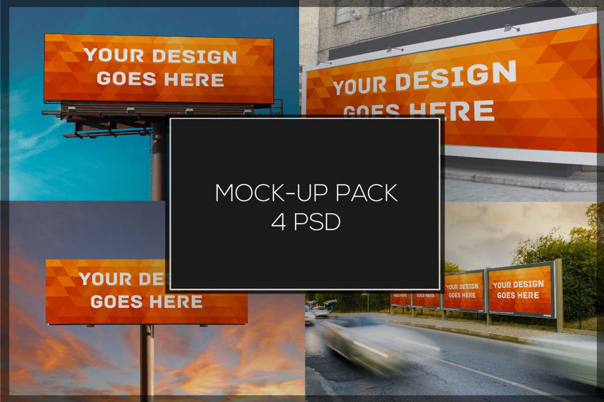 Billboard Mock-up Pack#1, a Packaging Mockup by vraiana (Photo 1 of 5)