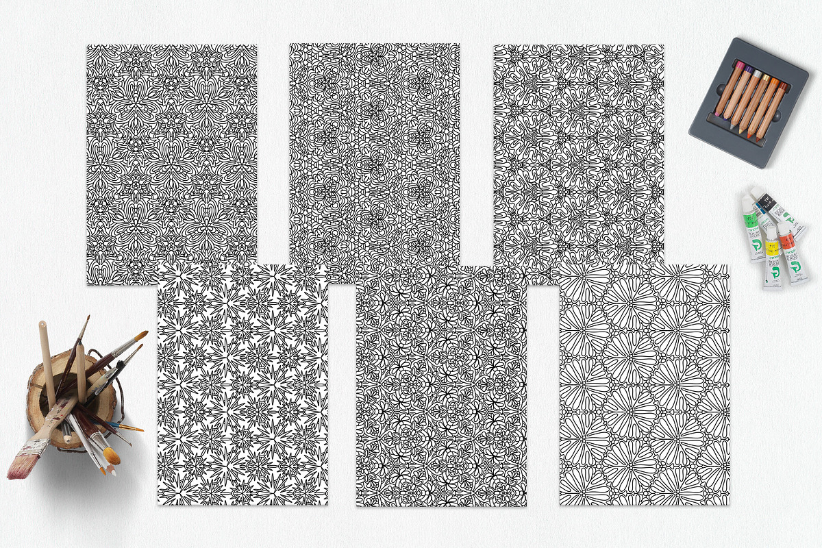 Patterns for coloring PDF,JPG vol-05, a Brochure Template by dnapslvsk (Photo 5 of 6)