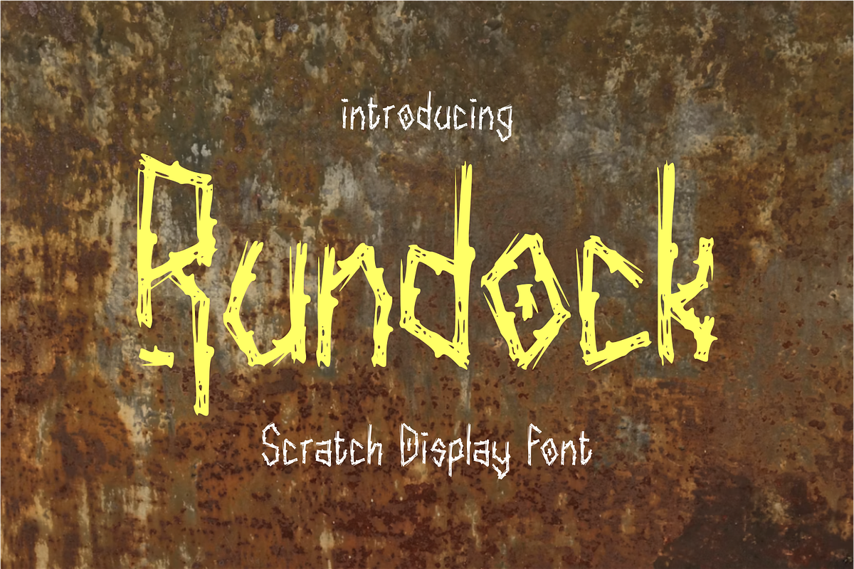 Rundock - Scratch Display Font, a Handwritten Font by idealistudio (Photo 1 of 5)