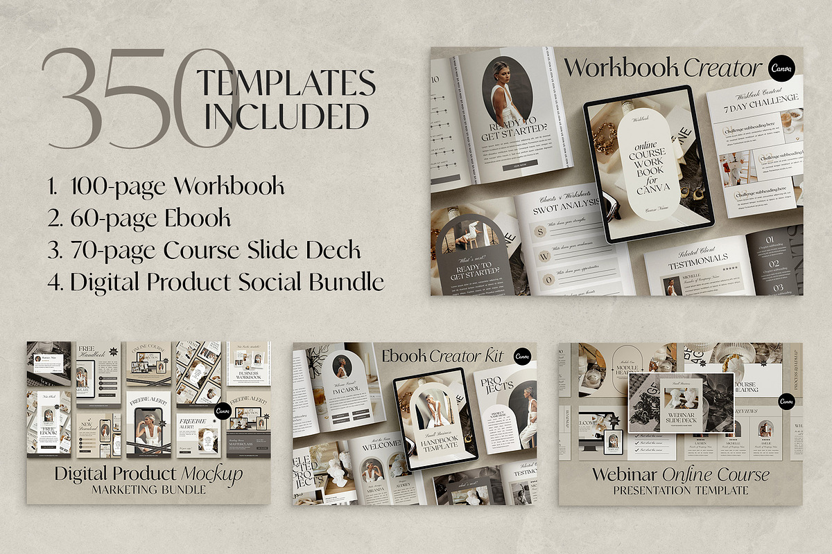 Coach + Course Creator Bundle CANVA, a Magazine Template by Studio Loire (Photo 3 of 76)