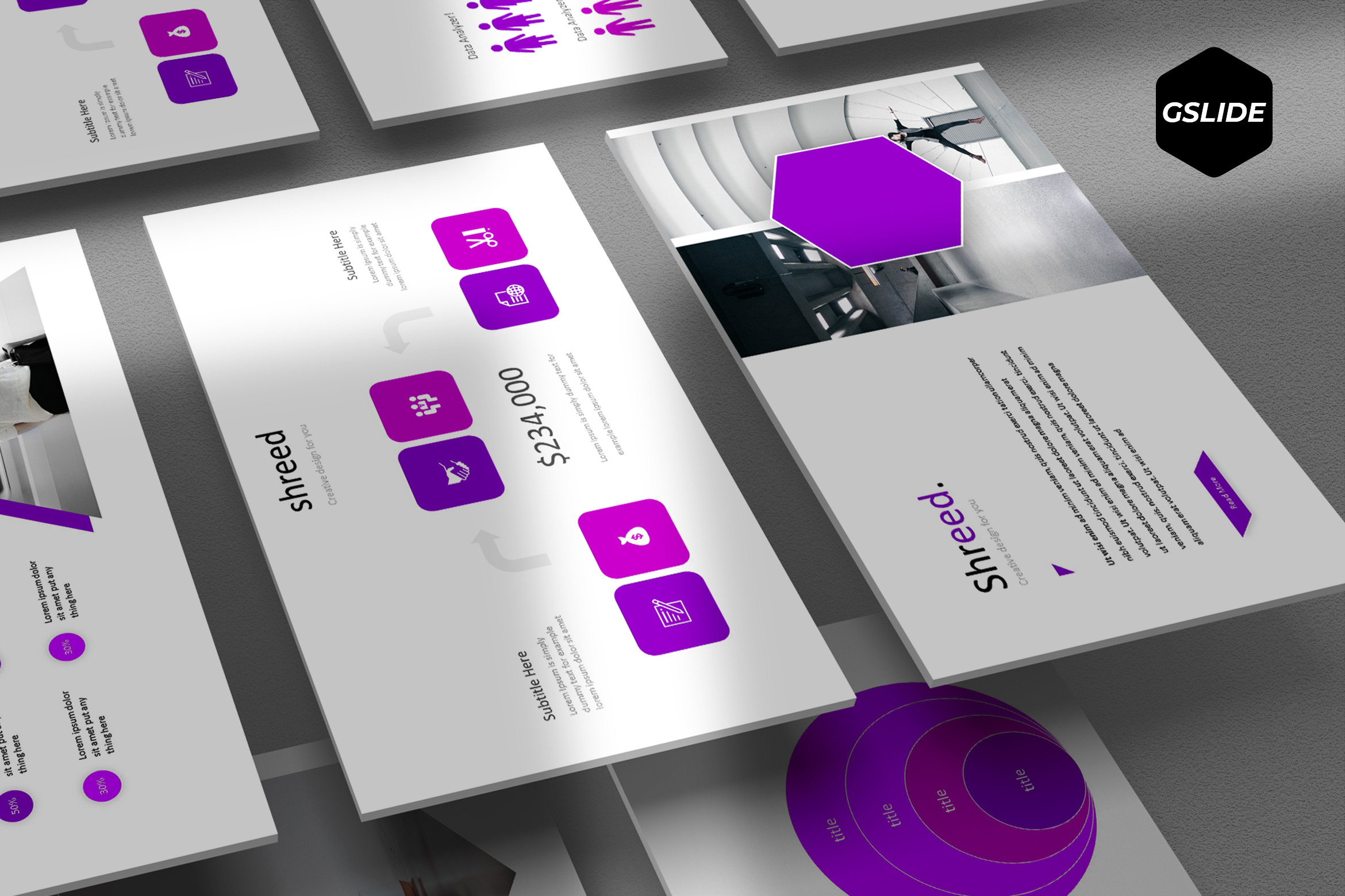 Shreed - Google Slides Template, a Presentation Template by AQR Studio