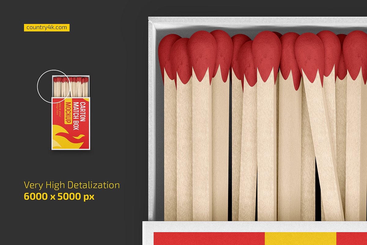 Carton Match Box Mockup Set, a Household Mockup by Country4k (Photo 3 of 4)