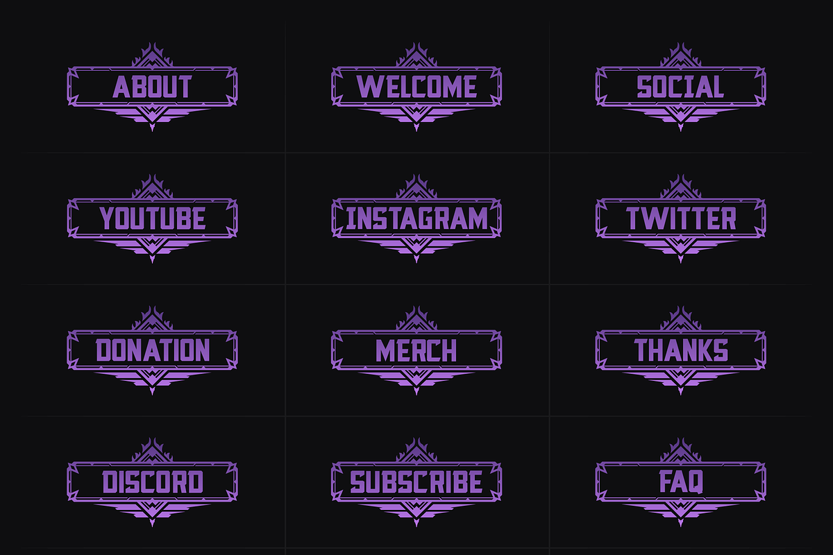 Hunter - Apex | 18 Twitch Panels, a Social Media Template by SageDsgn (Photo 6 of 6)