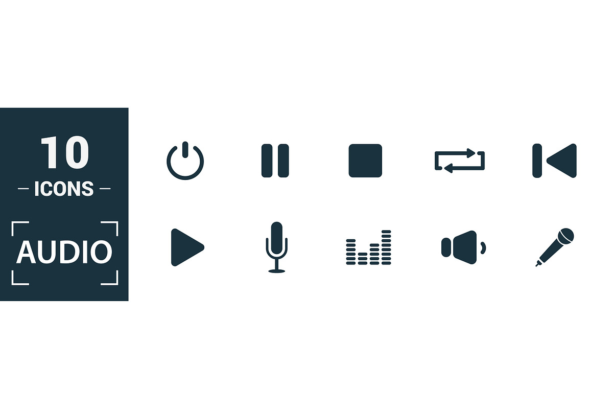 Audio Filled Icon Set, an Object Graphic by Aimagenarium@gmail.com (Photo 3 of 3)