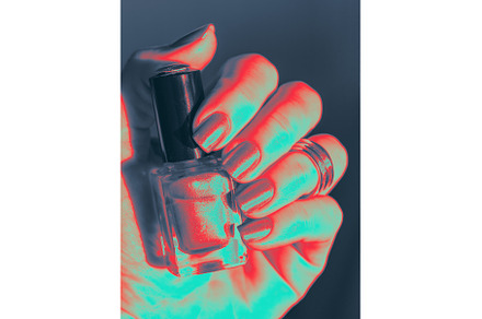 Infrared Thermal Image of hand with