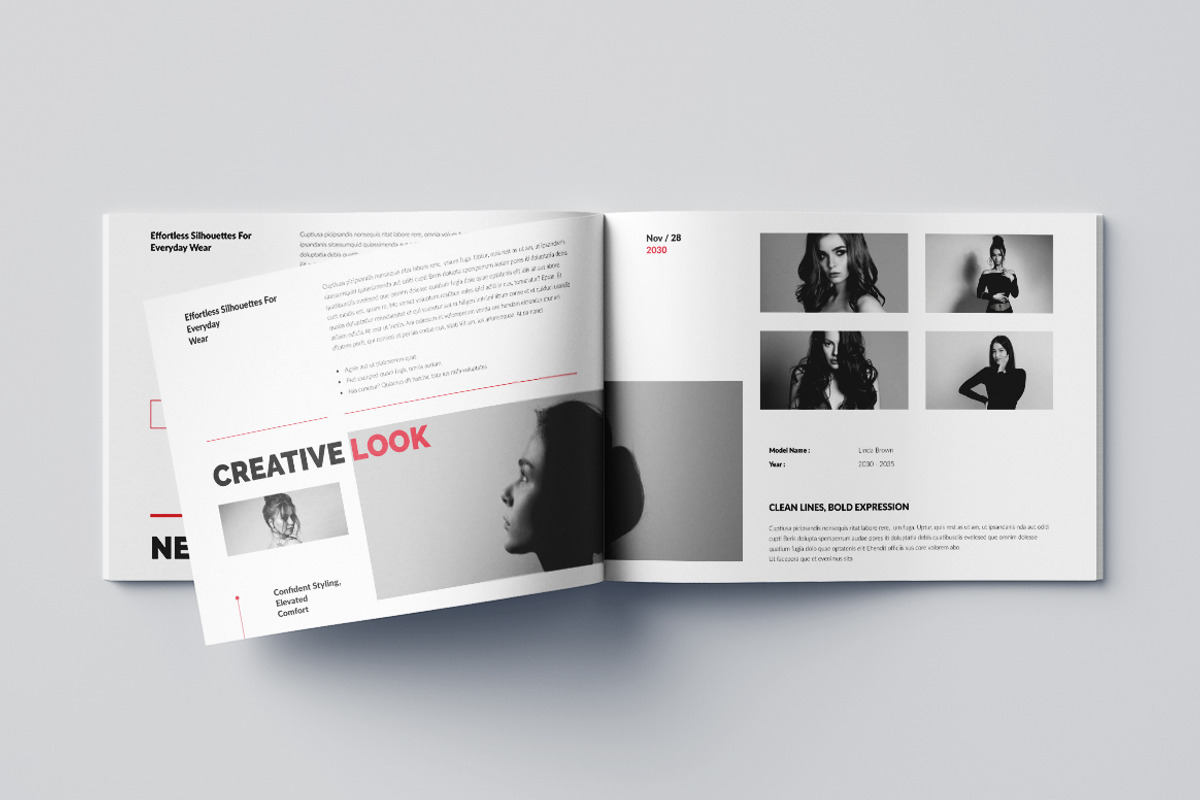 Fashion Lookbook Landscape Templates, a Brochure Template by Pixelpick (Photo 5 of 9)