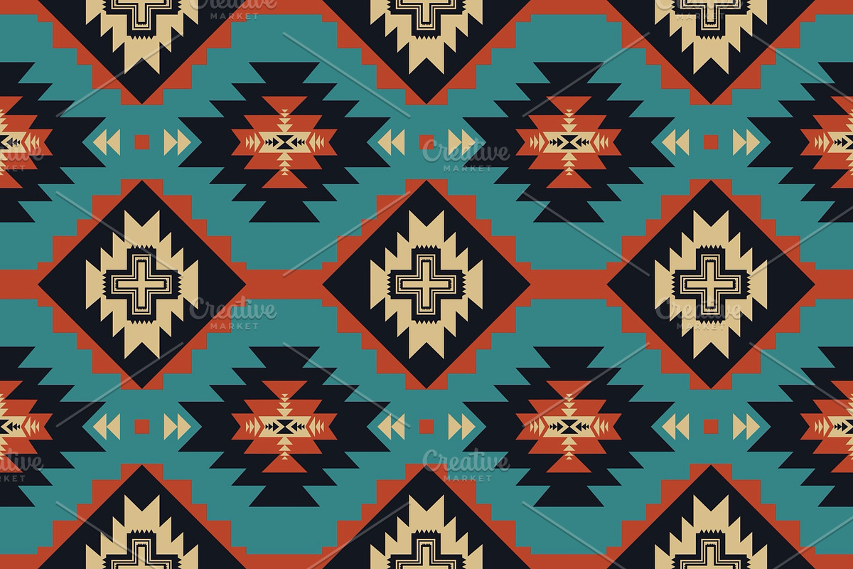 Desert Southwestern Aztec Pattern, a Pattern Graphic by PPEthnicDecorPattern (Photo 1 of 10)