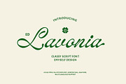 ED Lavonia - Classy Script, a Script Font by Emyself Design (Thumbnail 1 of 12)