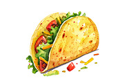 10 Fast Food Watercolor Illustration, a Food Illustration by 1801Prints (Thumbnail 3 of 11)