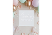 Square Card Mockup Champagne, a Product Mockup by TatiMockup (Thumbnail 1 of 3)