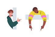 Curious people peeking, peeping set, a Person Illustration by Good Studio (Thumbnail 3 of 6)